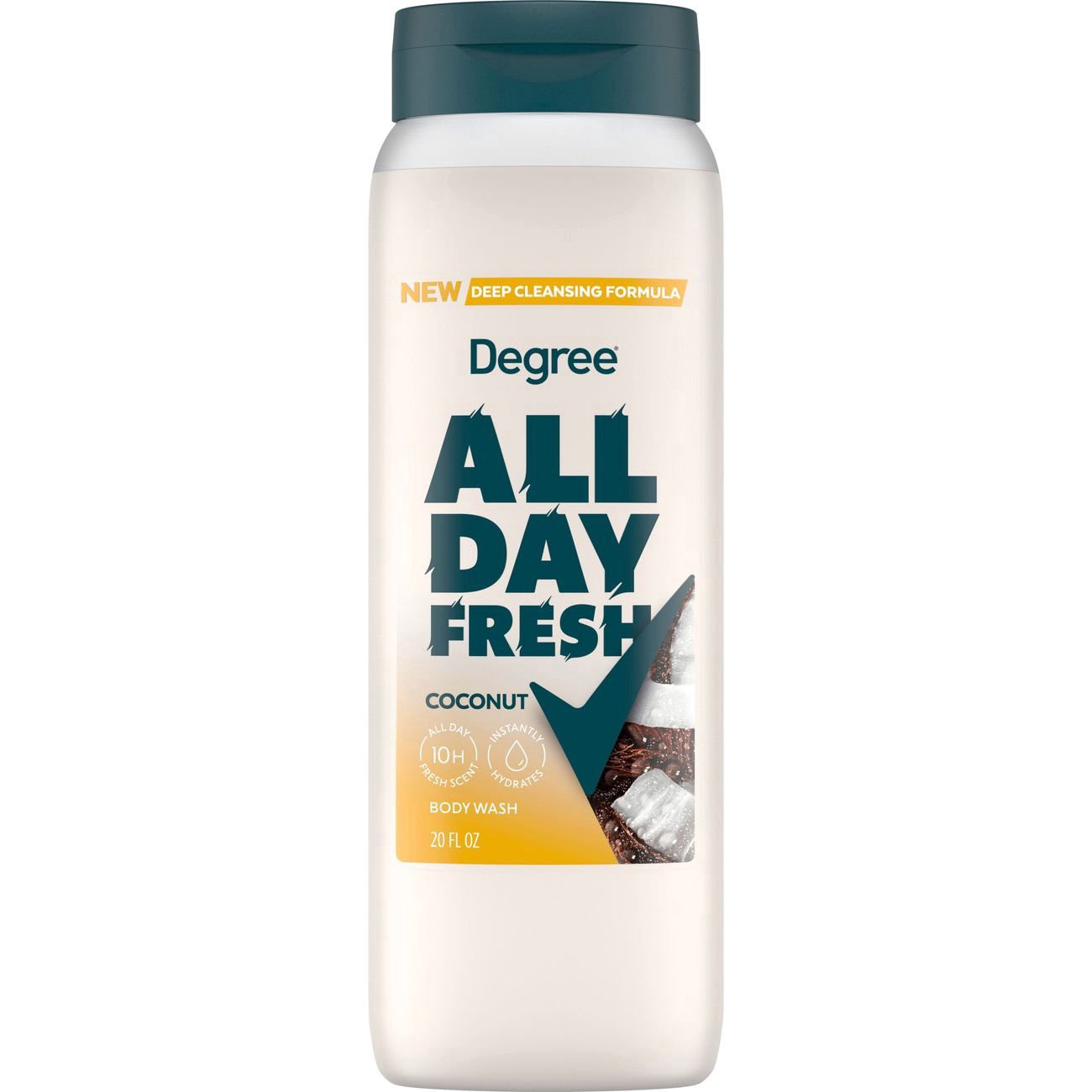 slide 1 of 1, Degree All Day Fresh Coconut Body Wash 20 fl oz, 20 fl oz