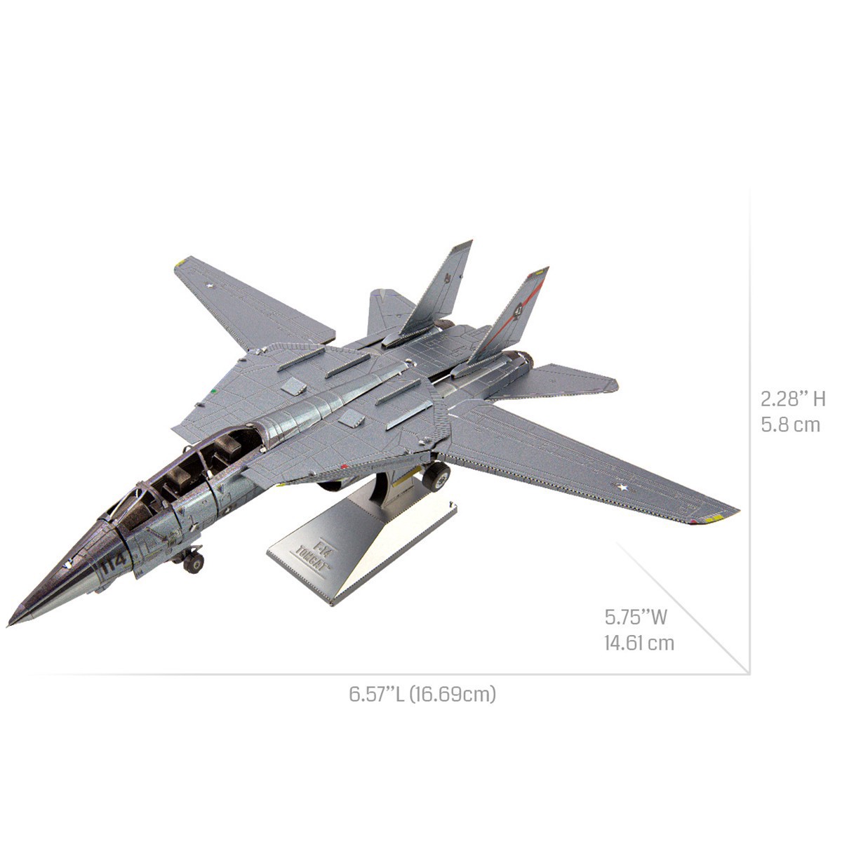 slide 6 of 15, Fascinations Metal Earth F-14 Tomcat Steel Model Kit, 6.57 in x 5.75 in x 2.28 in