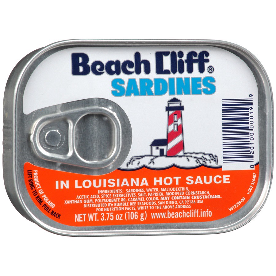 slide 4 of 7, Beach Cliff Sardines in Louisiana Hot Sauce, 3.75 oz