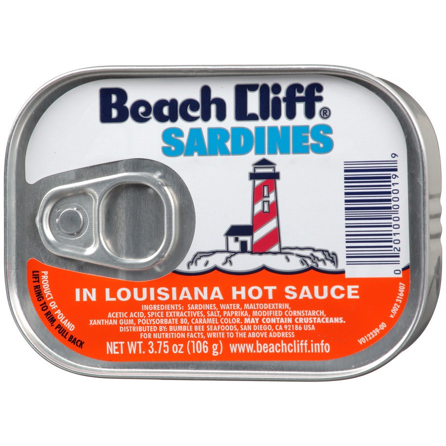 slide 3 of 7, Beach Cliff Sardines in Louisiana Hot Sauce, 3.75 oz