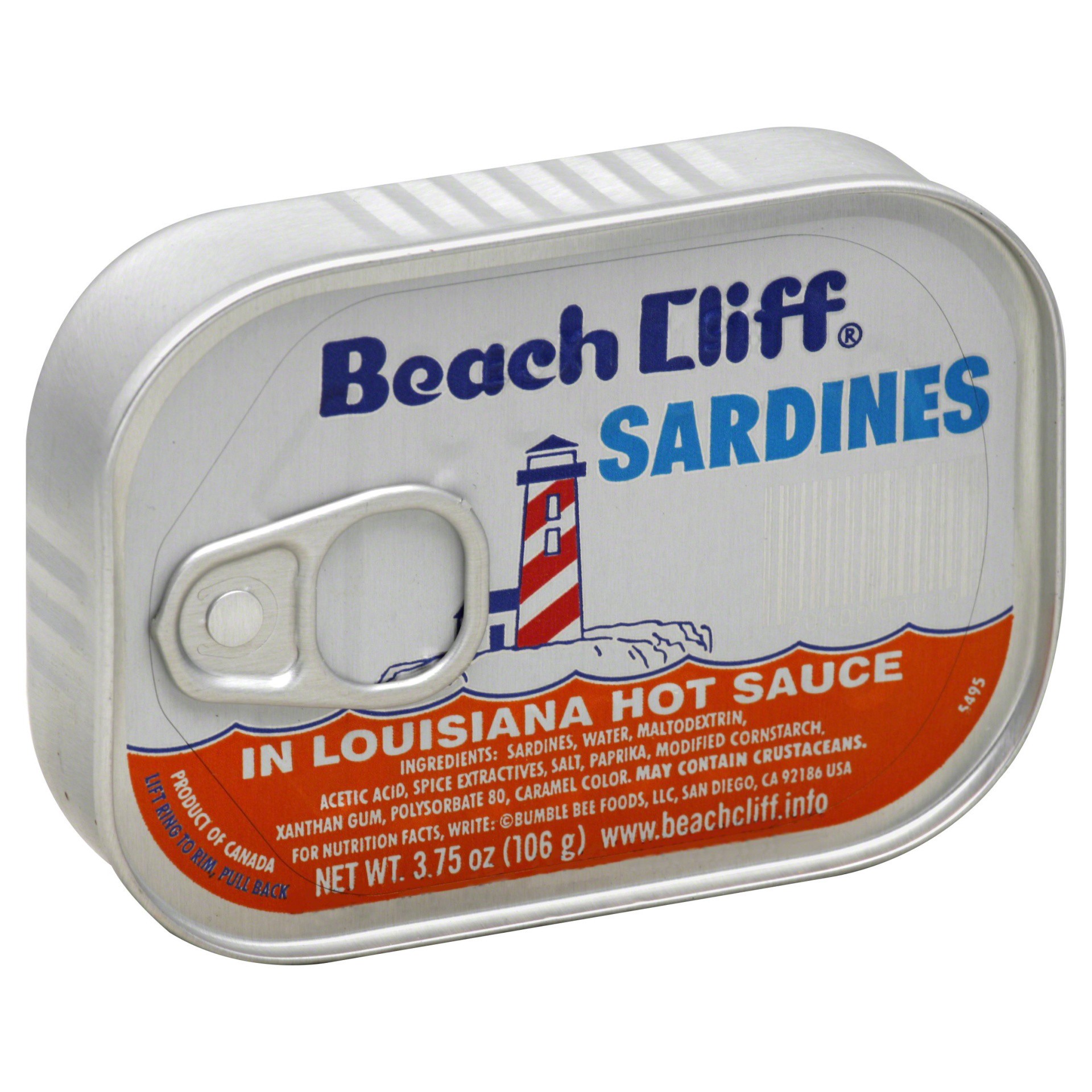 slide 1 of 7, Beach Cliff Sardines in Louisiana Hot Sauce, 3.75 oz