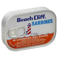 Beach Cliff Sardines in Louisiana Hot Sauce