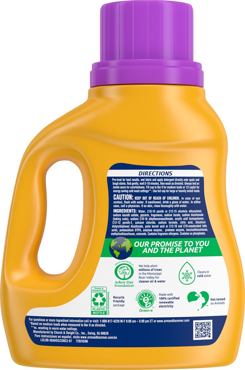 slide 7 of 11, ARM & HAMMER Plus OxiClean Odor Blasters Fresh Botanical, 25 Loads Liquid Laundry Detergent, 32.5 Fl oz, 32.5 oz
