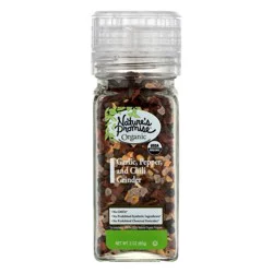 Nature's Promise Organic Garlic Pepper & Chili Grinder