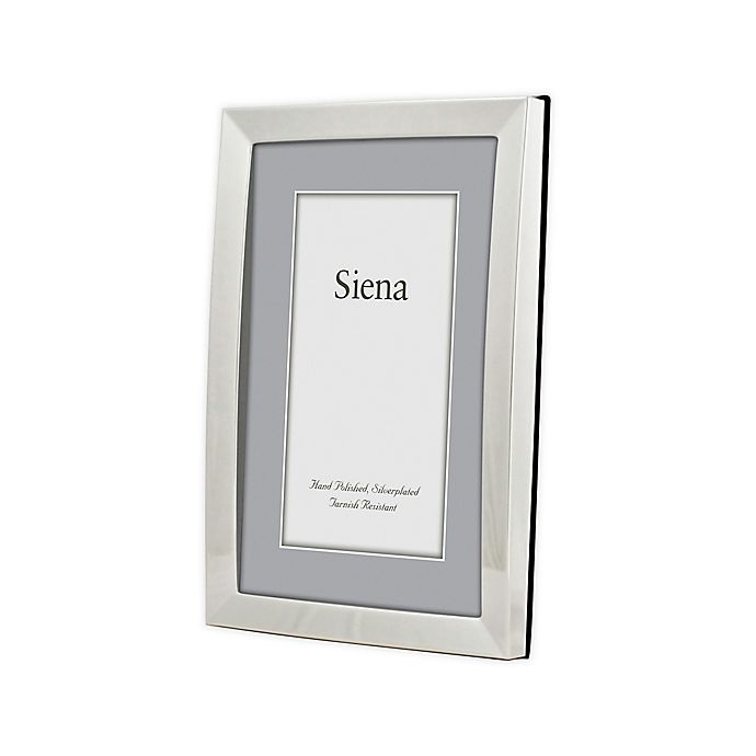 slide 1 of 1, Siena Half Moon Picture Frame - Silver, 4 in x 6 in