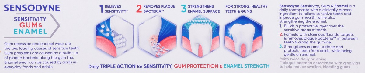 slide 8 of 9, SENSODYNE SENSITIVITY & GUM Toothpaste 3.4OZ, 3.4 oz