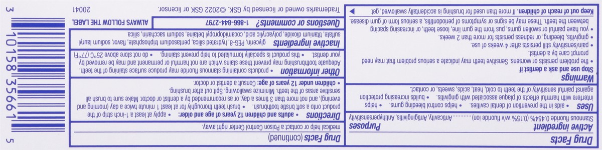 slide 6 of 9, SENSODYNE SENSITIVITY & GUM Toothpaste 3.4OZ, 3.4 oz