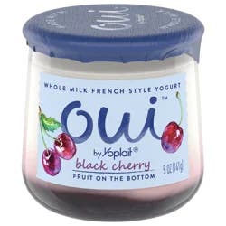 Oui by Yoplait French Style Black Cherry Whole Milk Yogurt, 5 OZ Jar