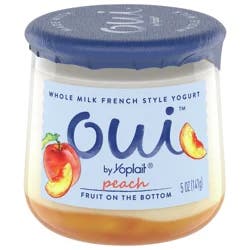 Oui by Yoplait French Style Peach Whole Milk Yogurt- 5 oz