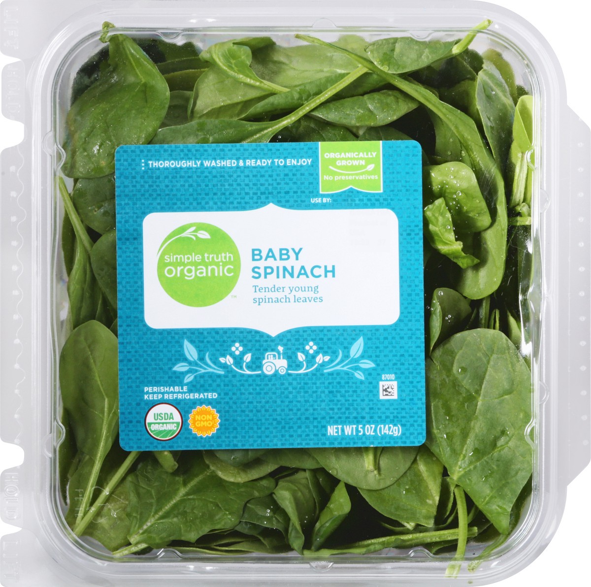 slide 6 of 9, Simple Truth Organic Organic Baby Spinach 5 oz, 5 oz