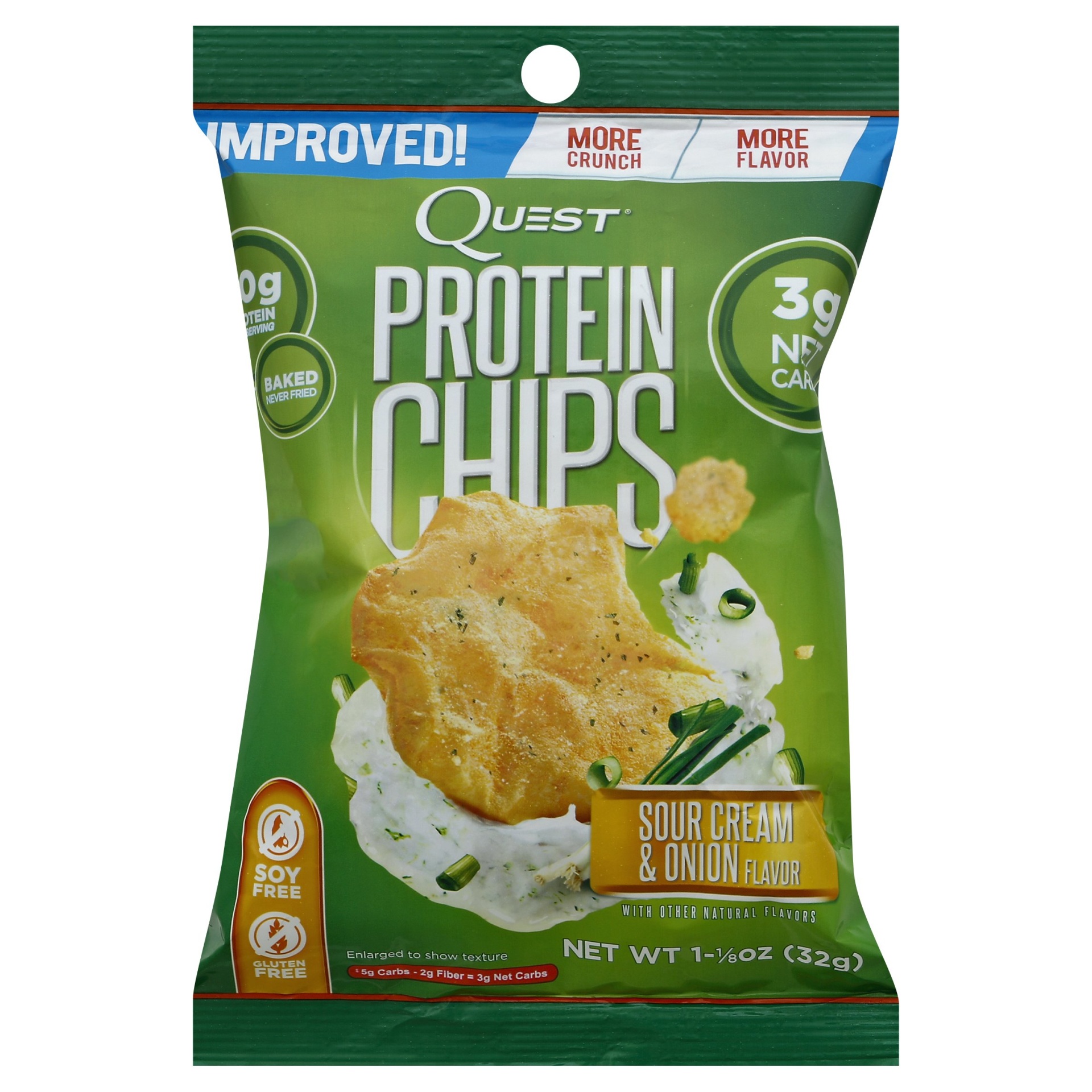 slide 1 of 5, Quest Sour Cream Onion Protein Chips, 1.1 oz