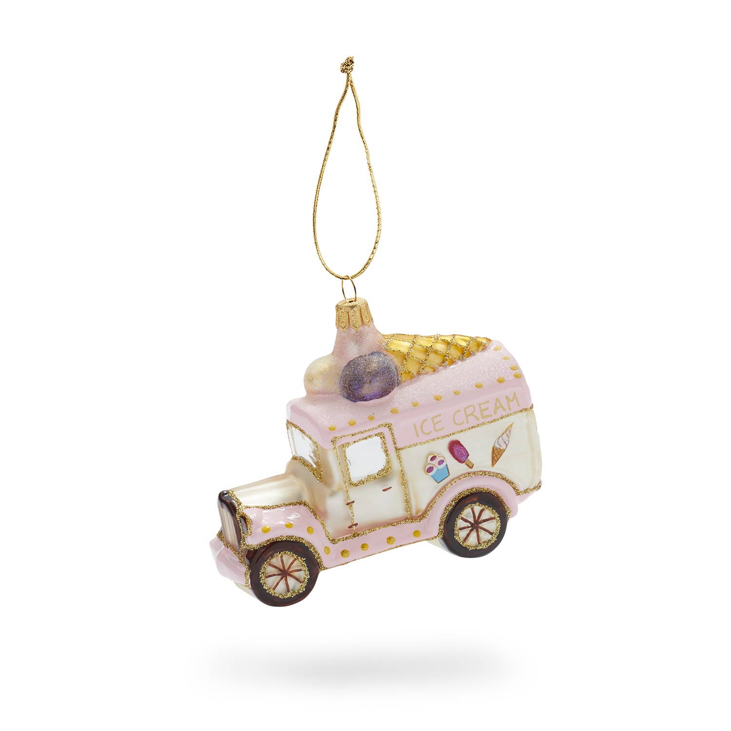 slide 1 of 1, Sur La Table Ice Cream Truck Glass Ornament, 1 ct