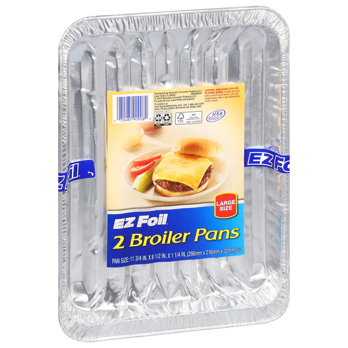 slide 6 of 11, EZ Foil Broiler Pans Large Size 2 ea, 2 ct