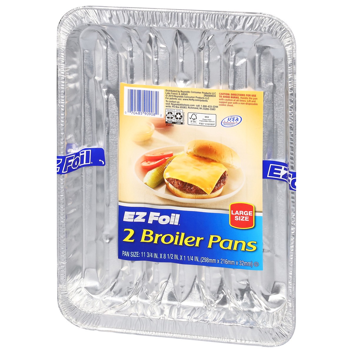 slide 7 of 11, EZ Foil Broiler Pans Large Size 2 ea, 2 ct