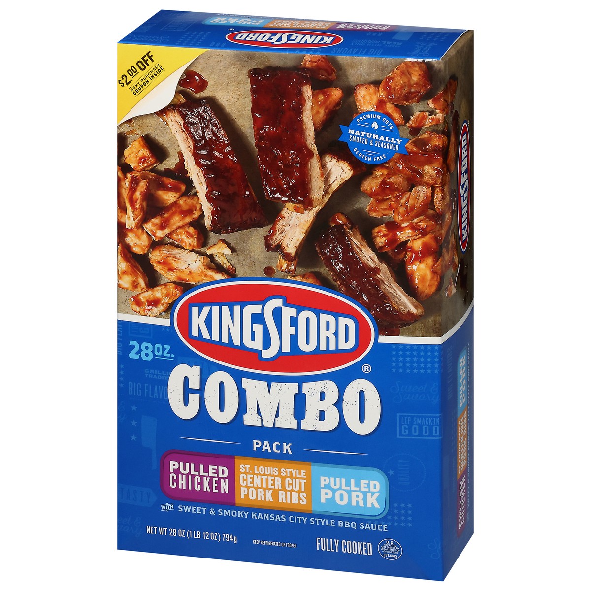 slide 8 of 13, Kingsford Bbq Combo Platter, 28 oz