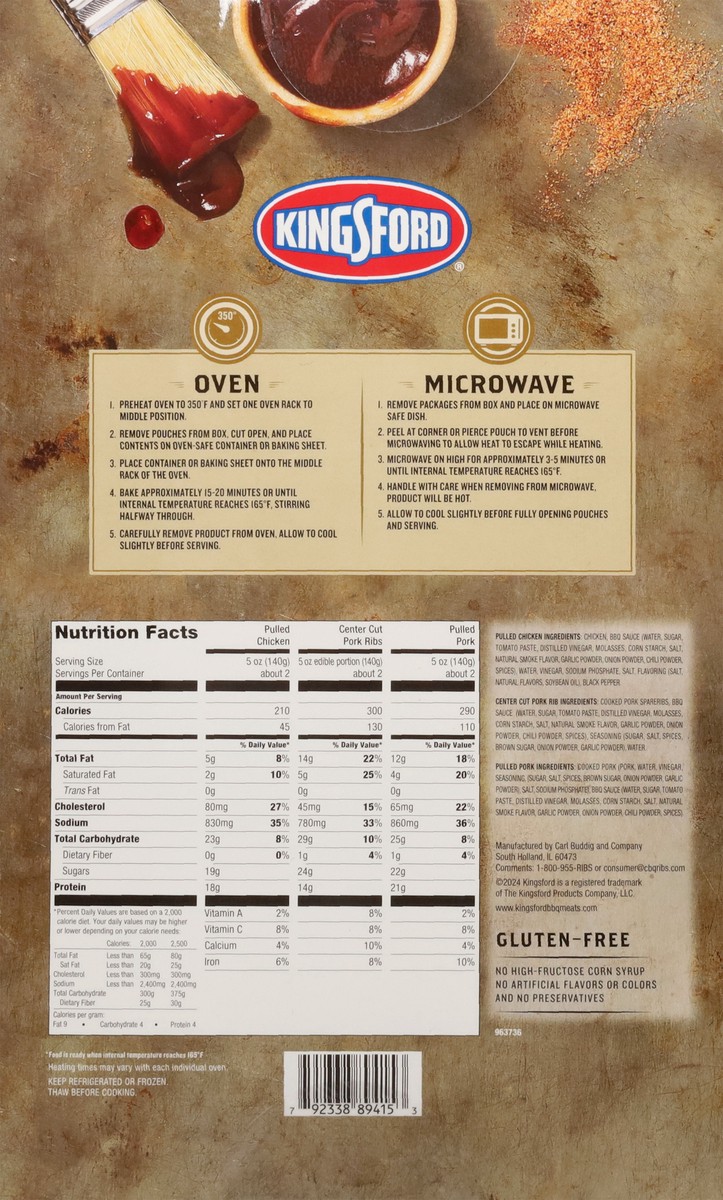 slide 4 of 13, Kingsford Bbq Combo Platter, 28 oz