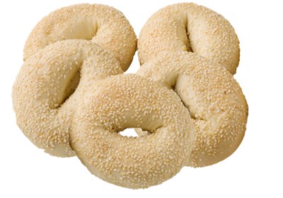 slide 1 of 1, Bakery Sesame Seed Bagels 5 Count - Each, 1 ct