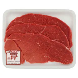 H-E-B Boneless Beef Top Round Steaks, Thin Cut - USDA Select