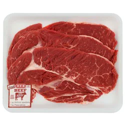 H-E-B Beef Chuck Steak Thin Value Pack, USDA Select