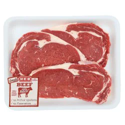 H-E-B Boneless Beef Ribeye Steaks, Thin Cut - Value Pack - USDA Select