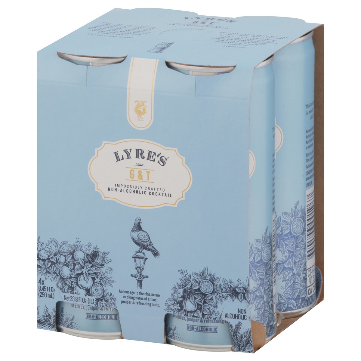 slide 2 of 13, Lyre's G&T Non-Alcoholic Cocktail 4 - 8.45 fl oz Cans, 250 ml