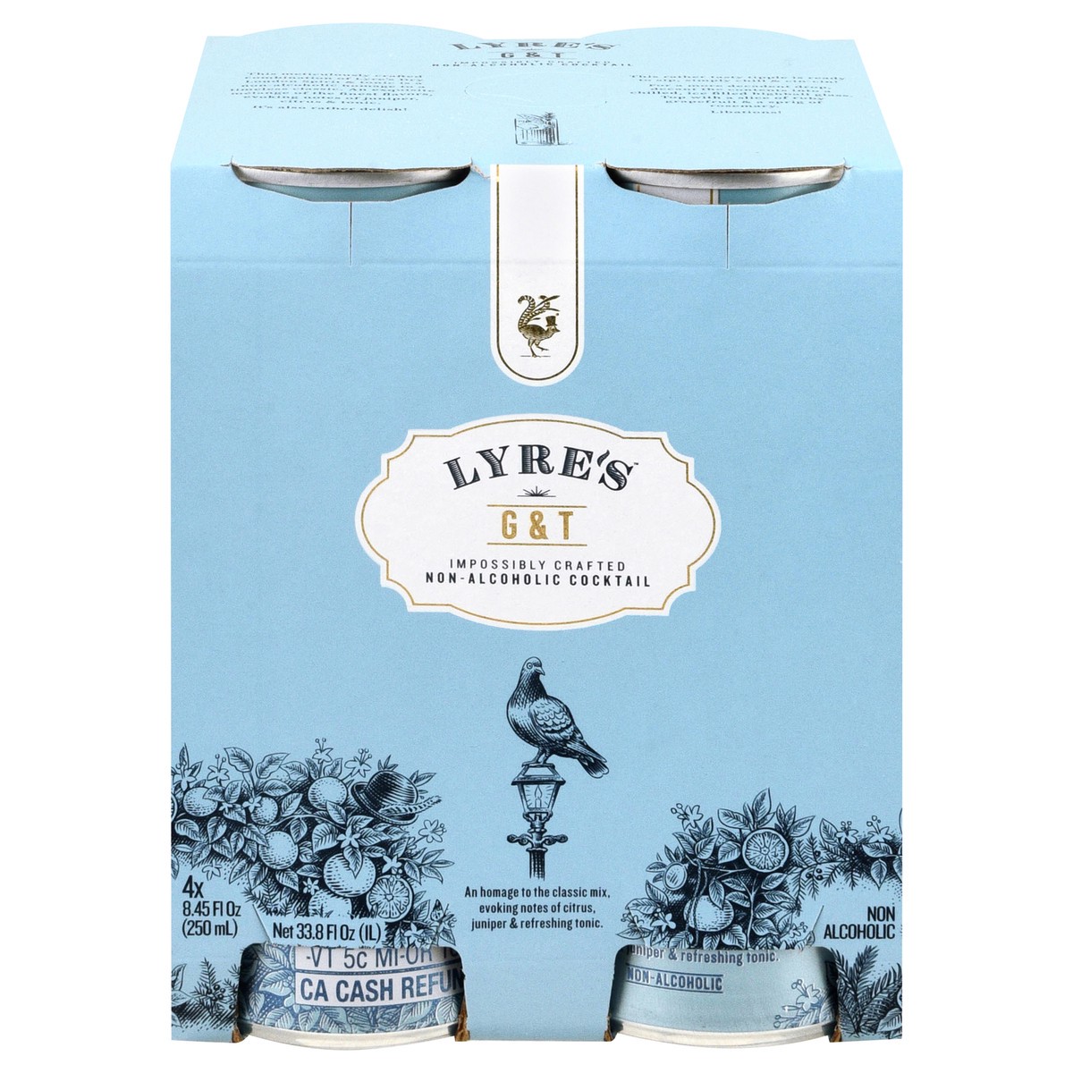 slide 1 of 13, Lyre's G&T Non-Alcoholic Cocktail 4 - 8.45 fl oz Cans, 250 ml
