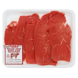 H-E-B Beef Top Round for Milanesa Wafer Thin, USDA Select