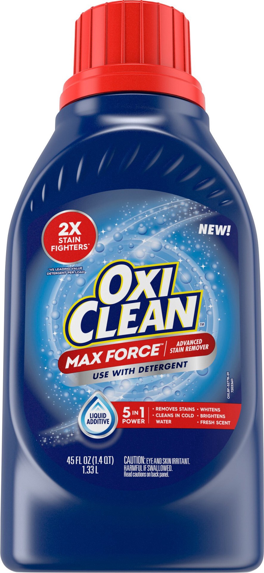 slide 1 of 1, Oxi-Clean Max Force Advanced Stain Remover Liquid Laundry Additive, 45 fl oz, 45 fl oz