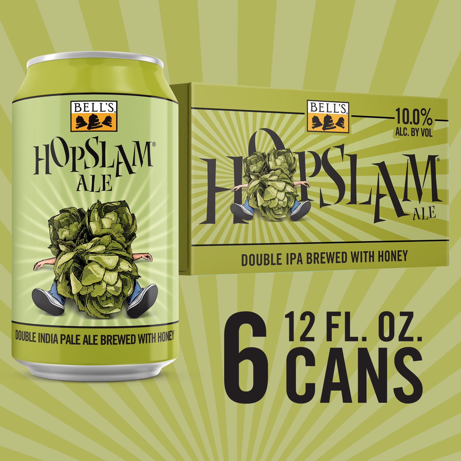 slide 1 of 8, Bell's Hopslam Double IPA Beer, 6 Pack, 12 fl oz Cans, 6 ct; 12 oz