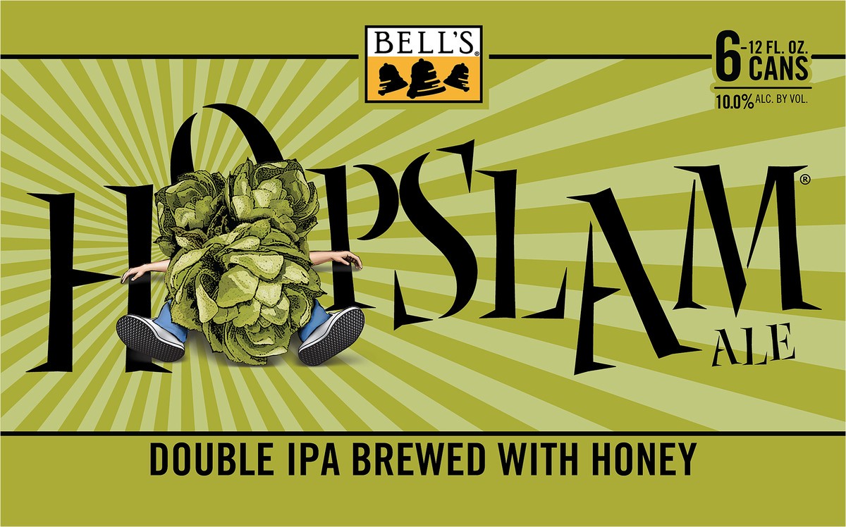 slide 6 of 8, Bell's Double IPA Brewed with Honey Hopslam Ale Beer 6 - 12 fl oz Cans, 6 ct; 12 oz