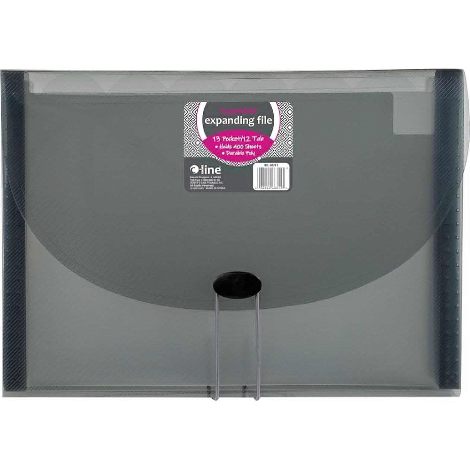 slide 1 of 1, C-Line 13 Pocket Expanding File - Smoke, 1 ct