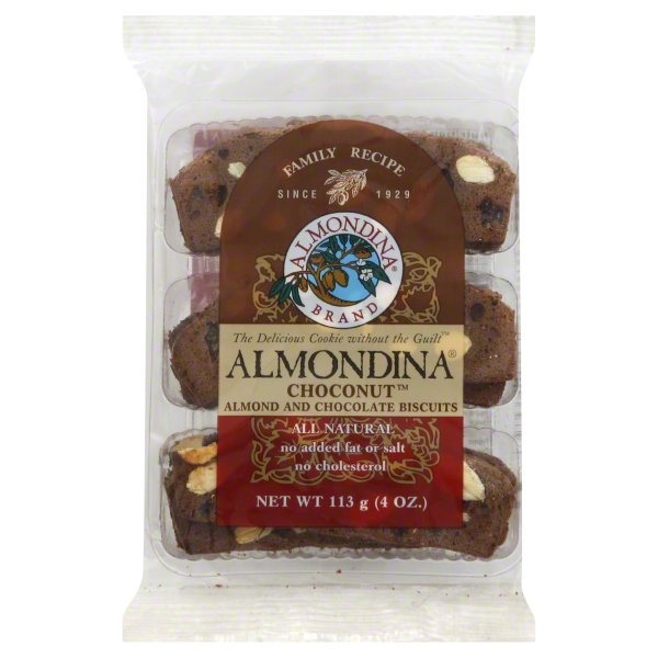 slide 1 of 5, Almondina Choconut Biscuits, 4 oz