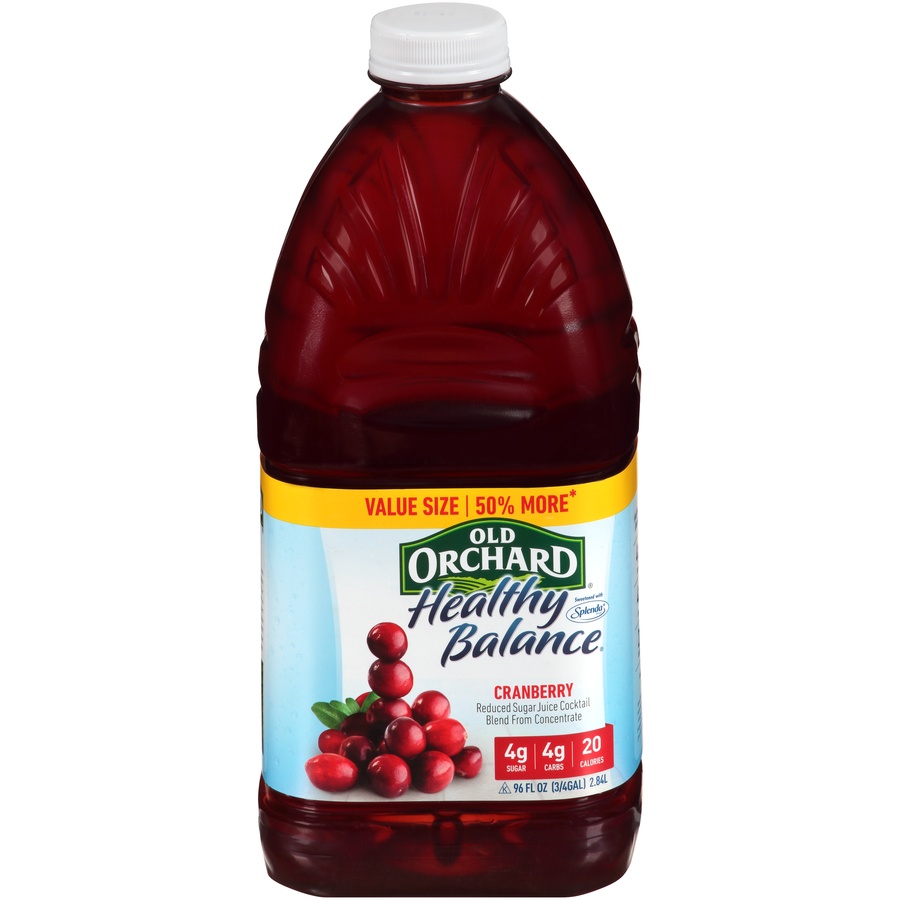 slide 1 of 1, Old Orchard Healthy Balance Cranberry Juice, 96 fl oz