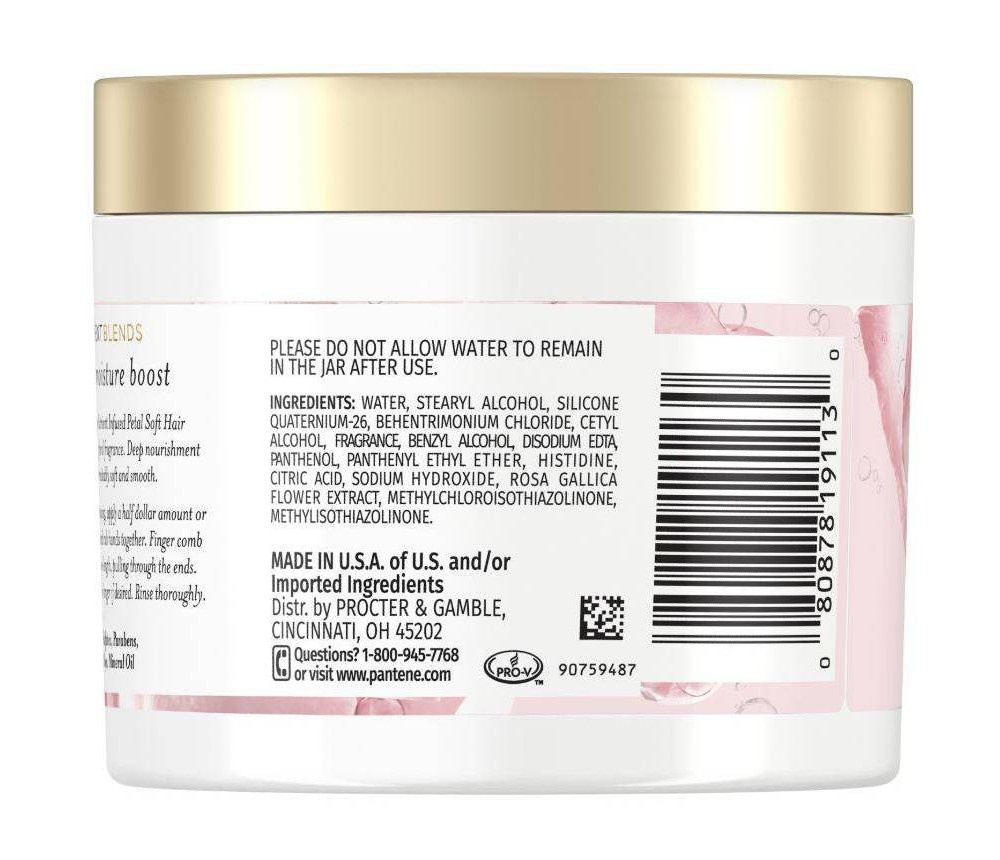 slide 2 of 4, Pantene Nutrient Blends Miracle Moisture Boost Rose Water Petal Soft Hair Treatment, 4.7 fl oz