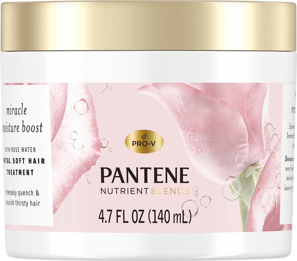 slide 1 of 3, Pantene Nutrient Blends Miracle Moisture Boost Rose Water Petal Soft Hair Treatment, 4.7 fl oz, 4.7 oz