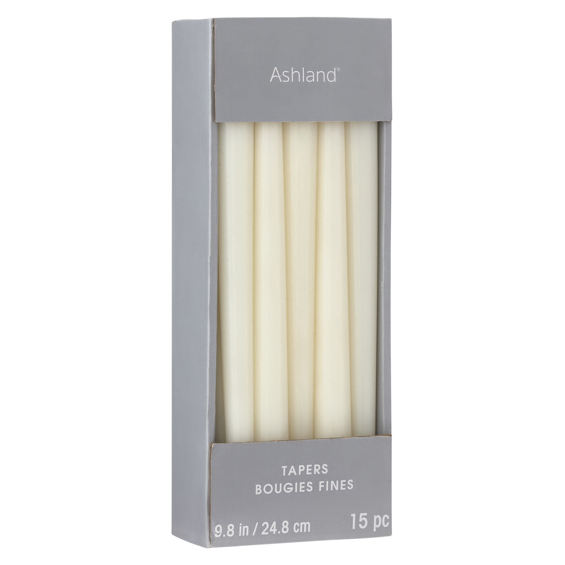 slide 2 of 3, 10" White Taper Candles, 15ct. By Ashland, 15 ct