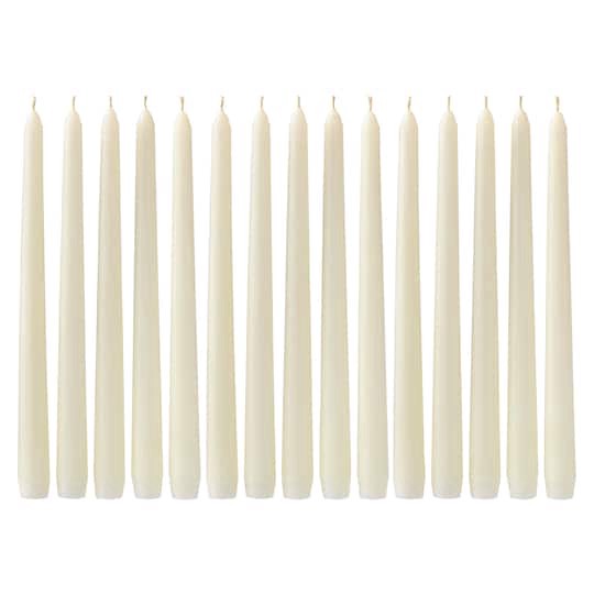 slide 1 of 3, 10" White Taper Candles, 15ct. By Ashland, 15 ct