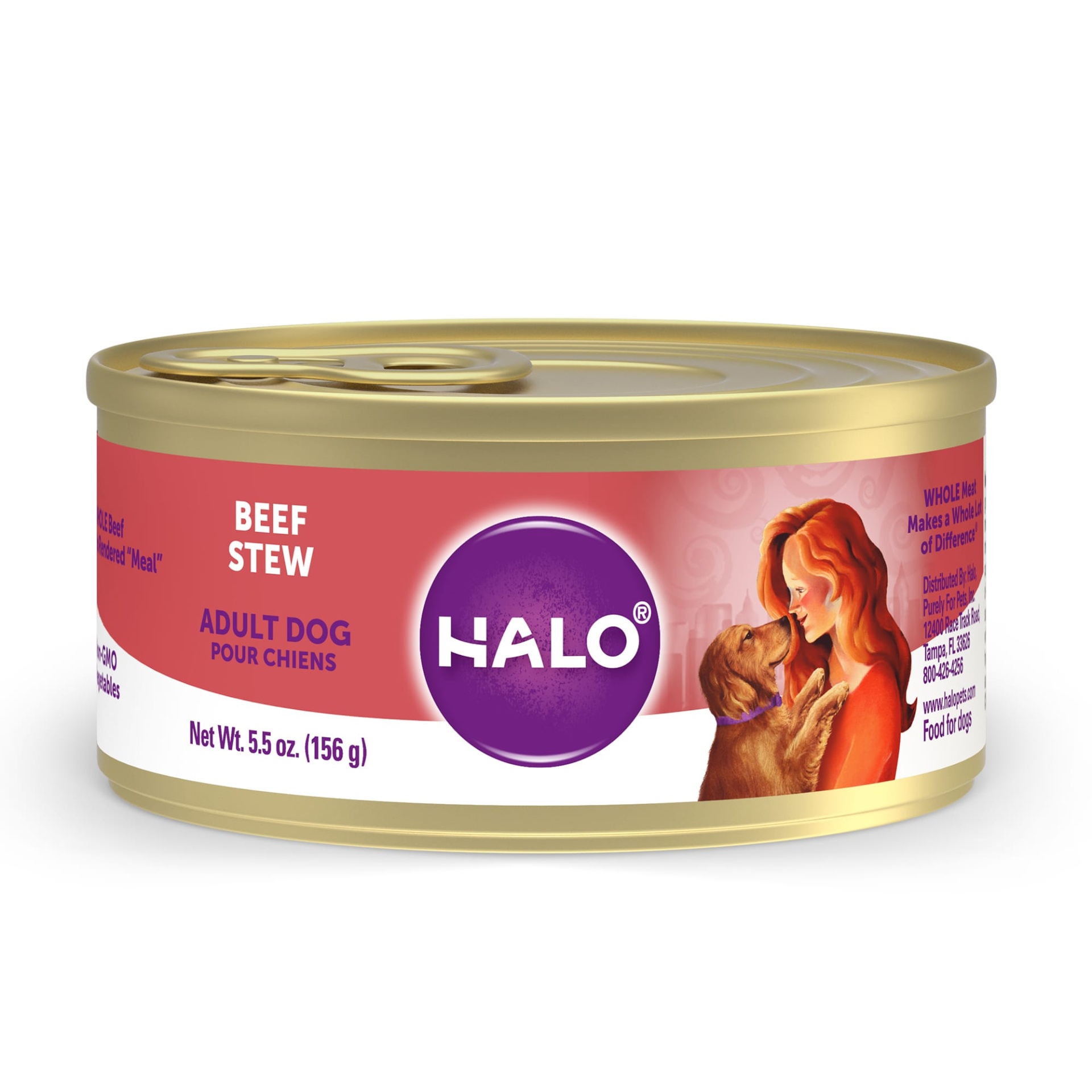 slide 1 of 1, Halo Wholesome Beef Stew Adult Dog Food, 5.5 oz