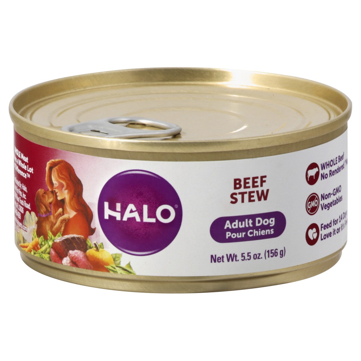 slide 6 of 11, Halo Adult Dog Beef Stew Food for Dogs 5.5 oz, 5.5 oz