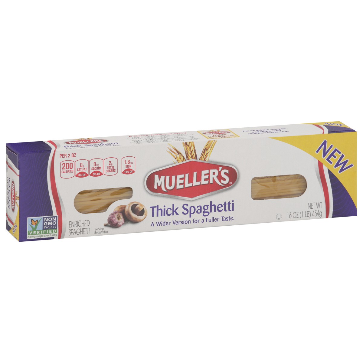 slide 2 of 13, Mueller's Thick Spaghetti 16 oz, 16 oz