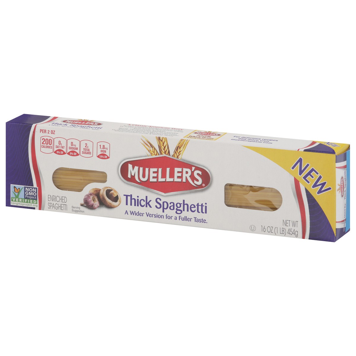 slide 5 of 13, Mueller's Thick Spaghetti 16 oz, 16 oz