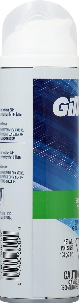 slide 7 of 10, Gillette Sensitive Skin Shave Gel 198 gr, 198 gram