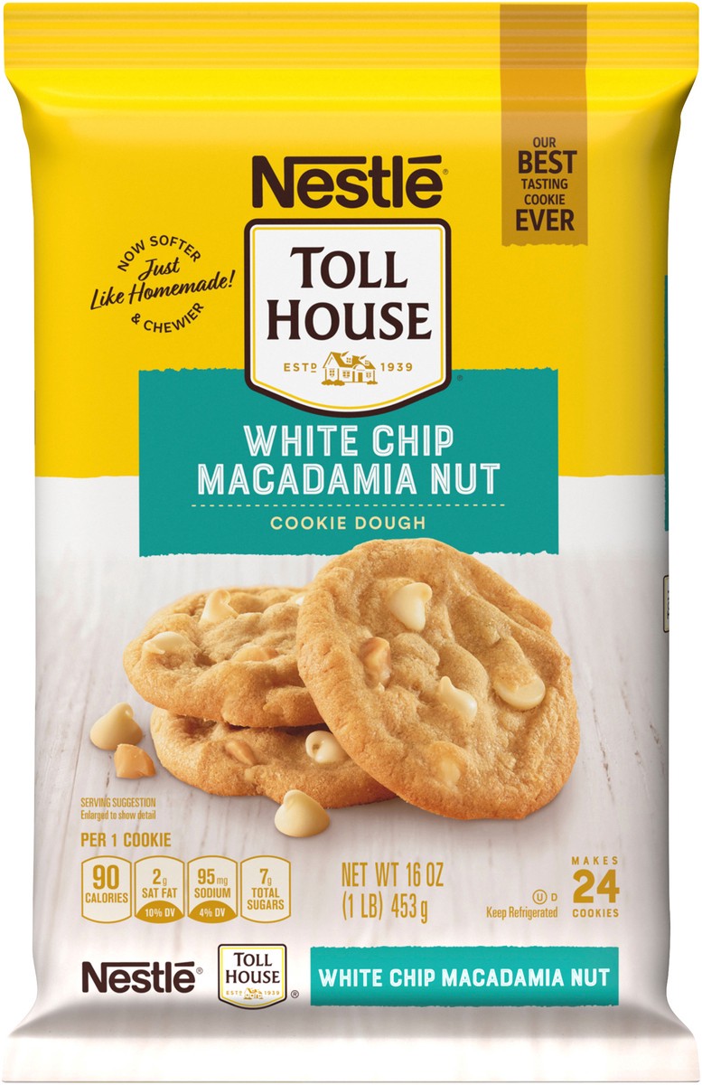 slide 4 of 7, Toll House White Chip Macadamia Nut Cookie Dough, 16 Oz, 16 oz