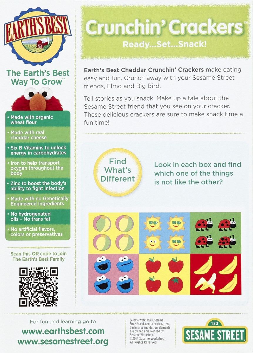 slide 6 of 6, Earth's Best Cheddar Crunchin' Crackers, 5.3 oz