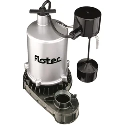 Flotec Zinc Body Submersible High Output Sump Pump, Vertical Switch, 3/4 HP