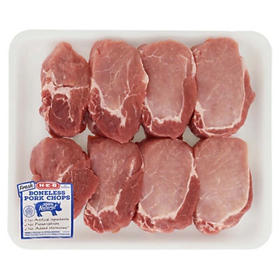 slide 1 of 1, H-E-B Boneless Thick South Texas Pork Ribeye Value Pack, per lb