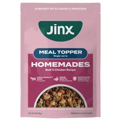 Jinx Homemades Chicken & Beef Topper,3oz.Pouch