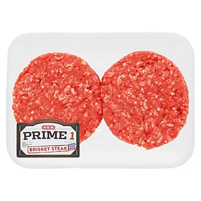 slide 1 of 1, H-E-B Prime 1 Brisket Steak Burger, per lb