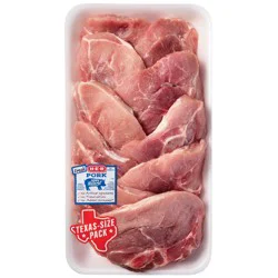 H-E-B Bone-in Sirloin Pork Chops - Texas-Size Pack