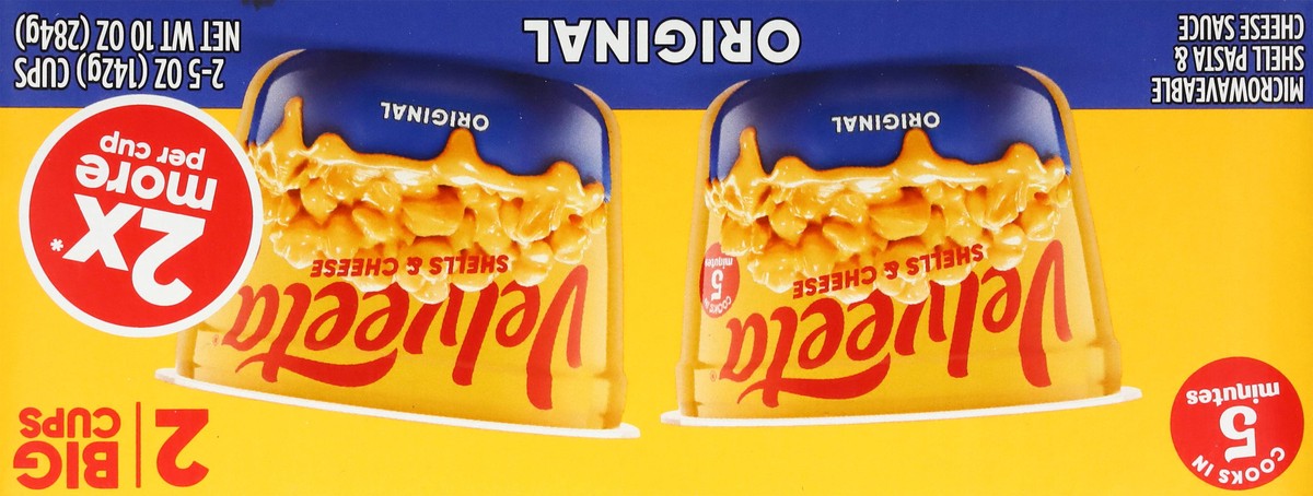 slide 2 of 13, Velveeta Shells & Cheese Original Microwaveable Shell Pasta & Cheese Sauce Big Cup, 2 ct Pack, 5 oz Cups, 2 ct